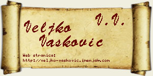 Veljko Vasković vizit kartica